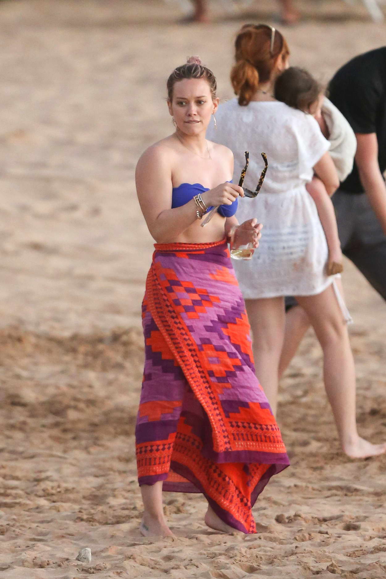 Hilary Duff In Bikini Top At The Beach In Maui 02072016