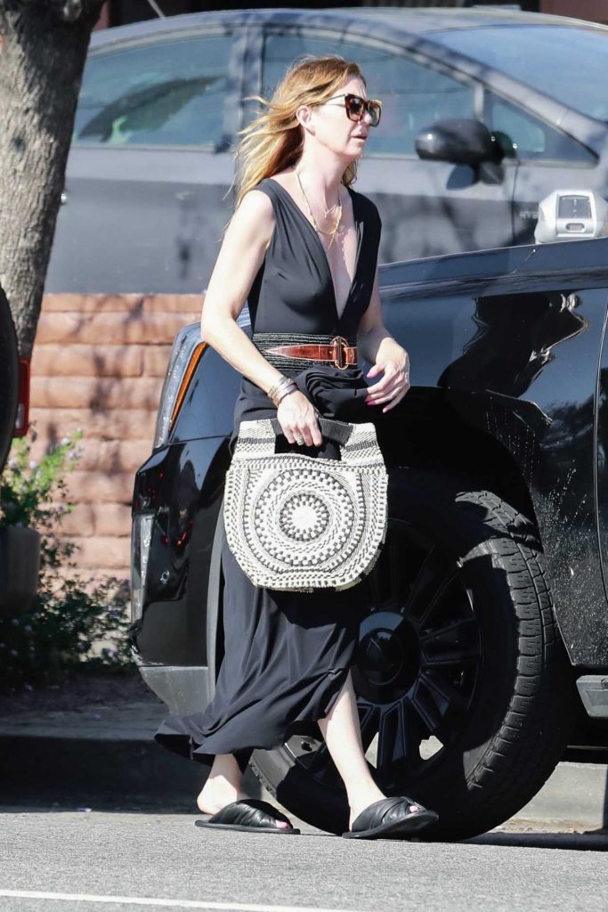 Ellen Pompeo in a Black Dress Was Seen Out in Los Feliz 06/08/2019