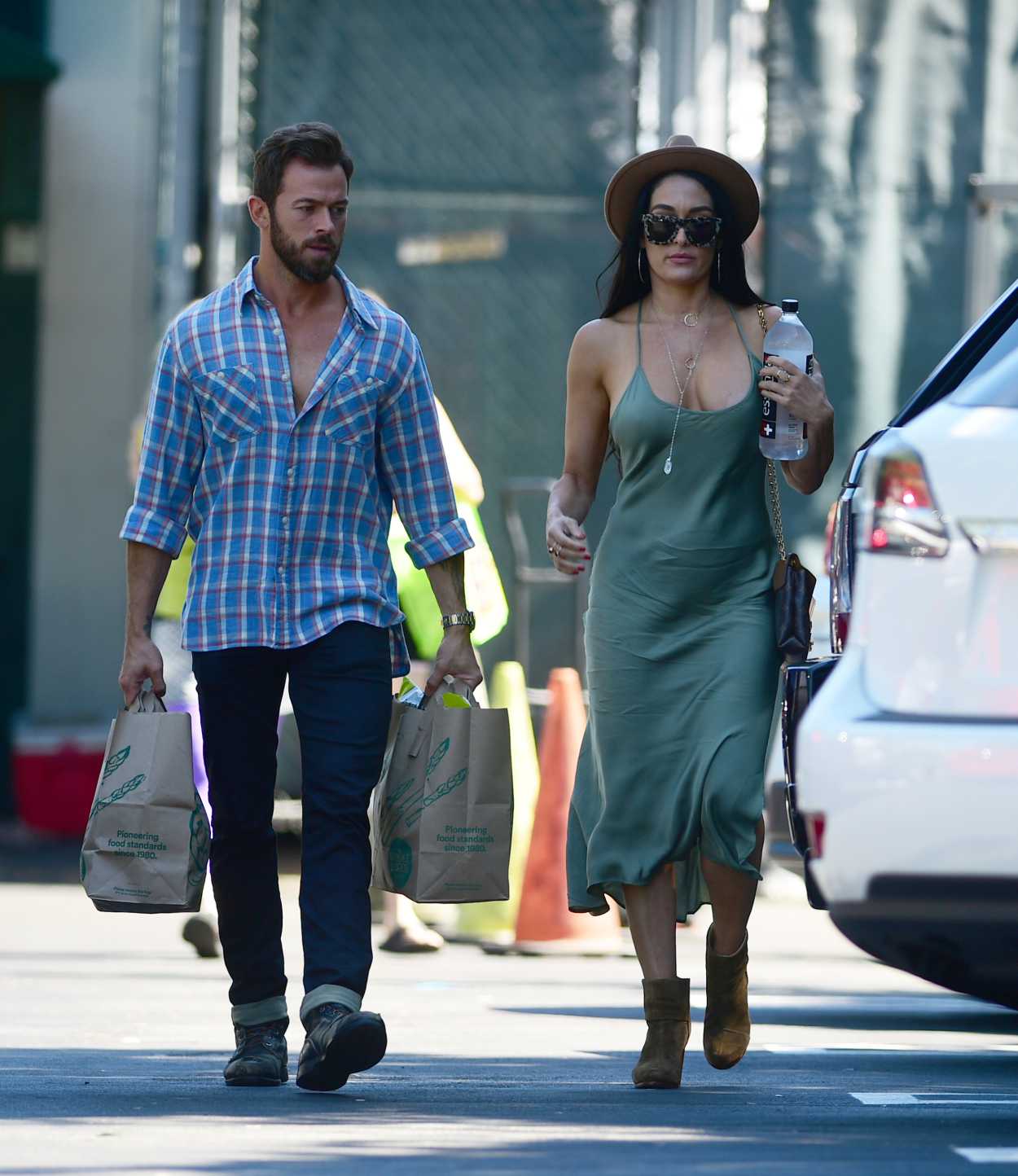 Nikki Bella in a Green Summer Dress Goes Shopping in LA 06/30/2019 – celebsla.com