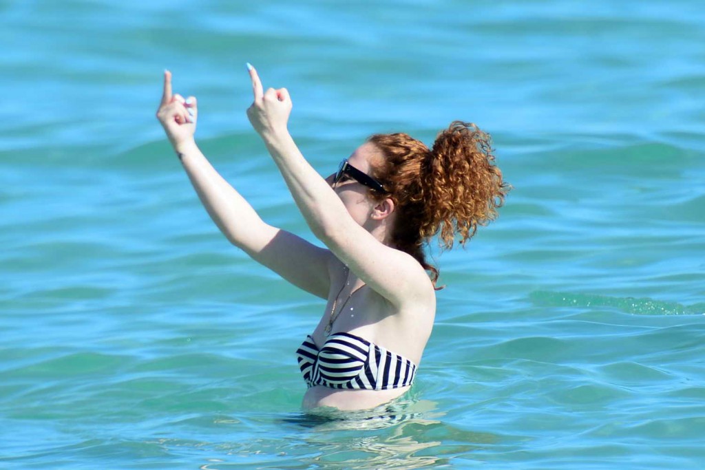 Jess Glynne in Bikini at the Beach in Miami 01/02/2016-5