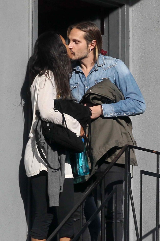 Zoe Saldana and Her Husband Marco Perego in Beverly Hills 01/13/2016-3