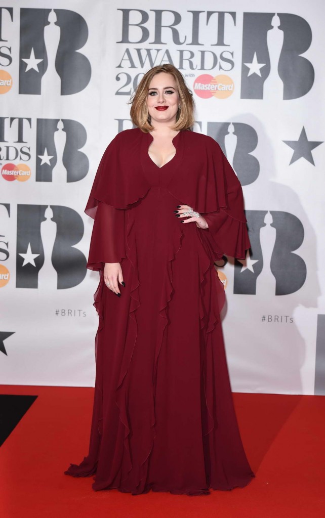 Adele at BRIT Awards 2016 in London 02/24/2016-1