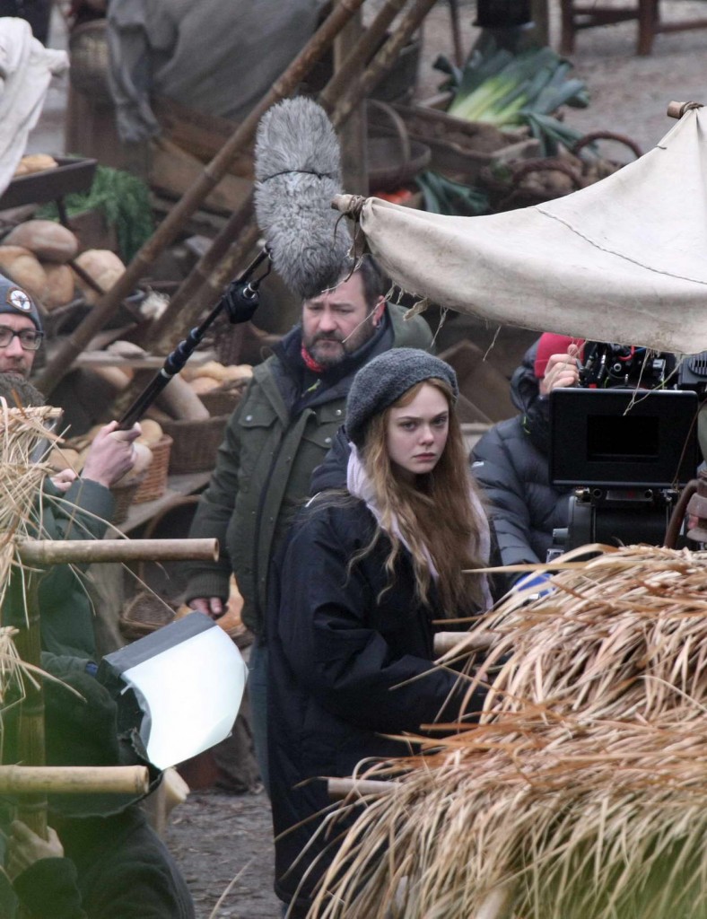Elle Fanning on the Set of A Storm in The Stars in Dublin 02/26/2016-4