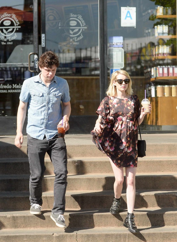 Emma Roberts and Evan Peters Shop at a Bristol Farms in West Hollywood 02/21/2016-1