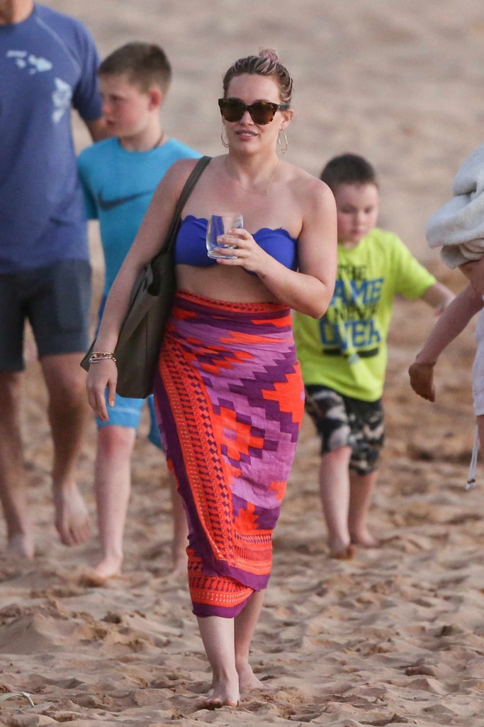 Hilary Duff in Bikini Top at the Beach in Maui 02/07/2016-2