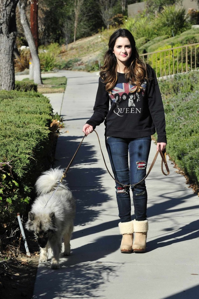 Laura Marano Walking Her Dog in Los Angeles 02/10/2016-5