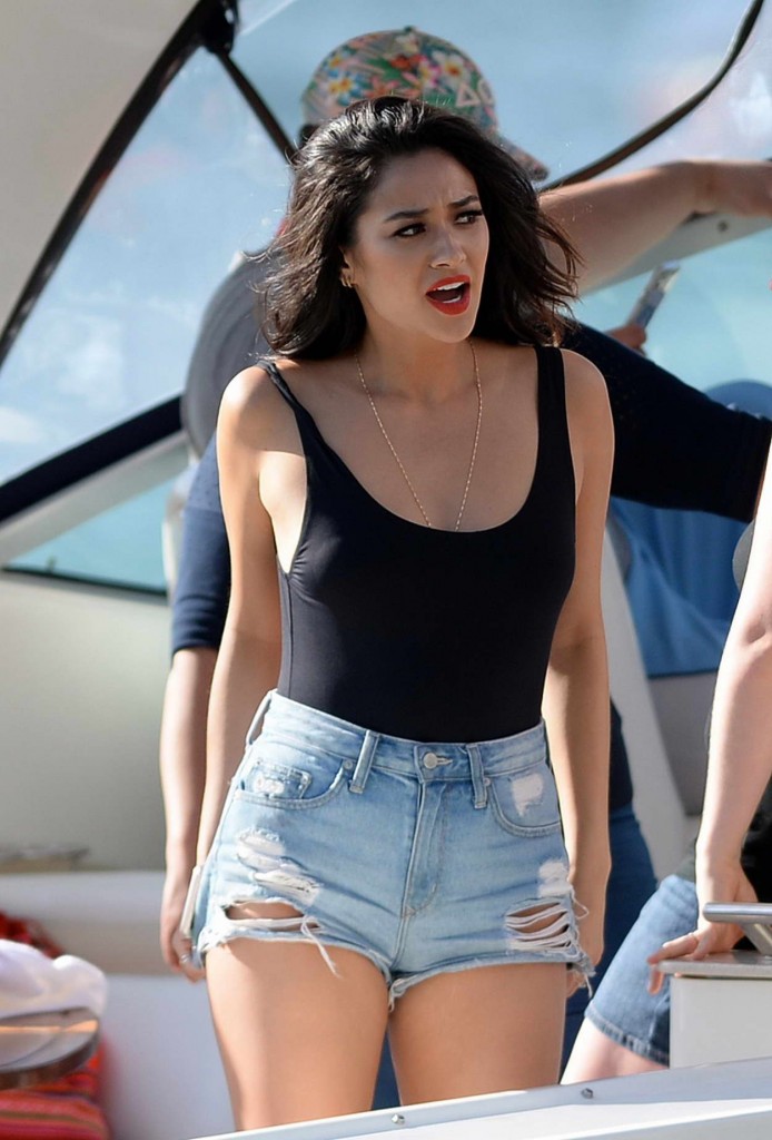 Shay Mitchell on a Yacht in Miami 02/21/2016-1