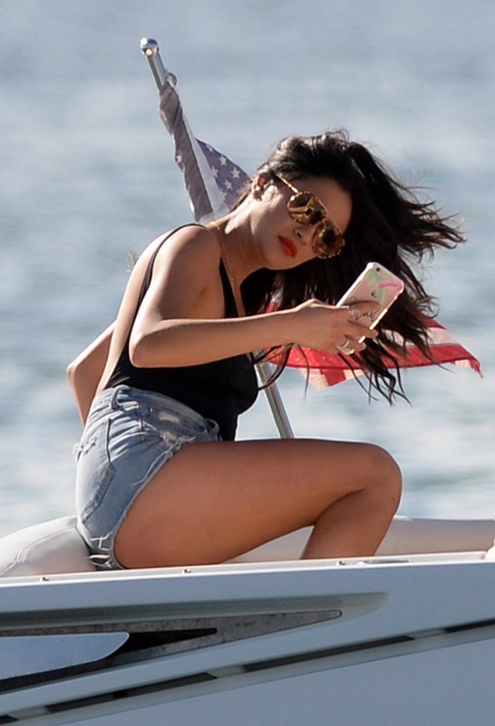 Shay Mitchell on a Yacht in Miami 02/21/2016-5