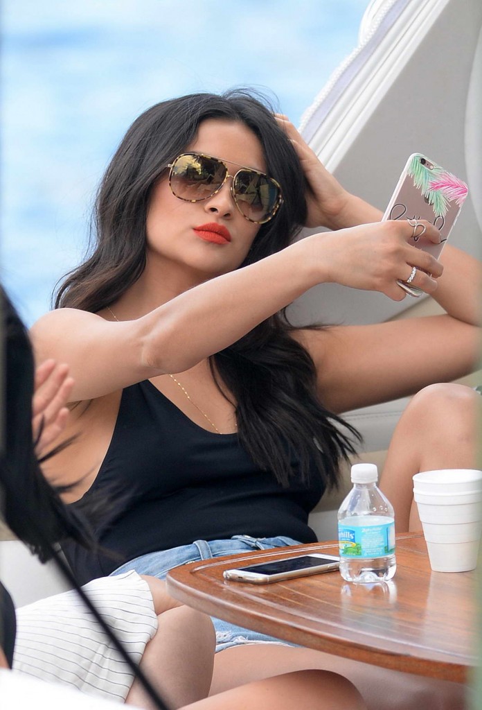 Shay Mitchell on a Yacht in Miami 02/21/2016-6