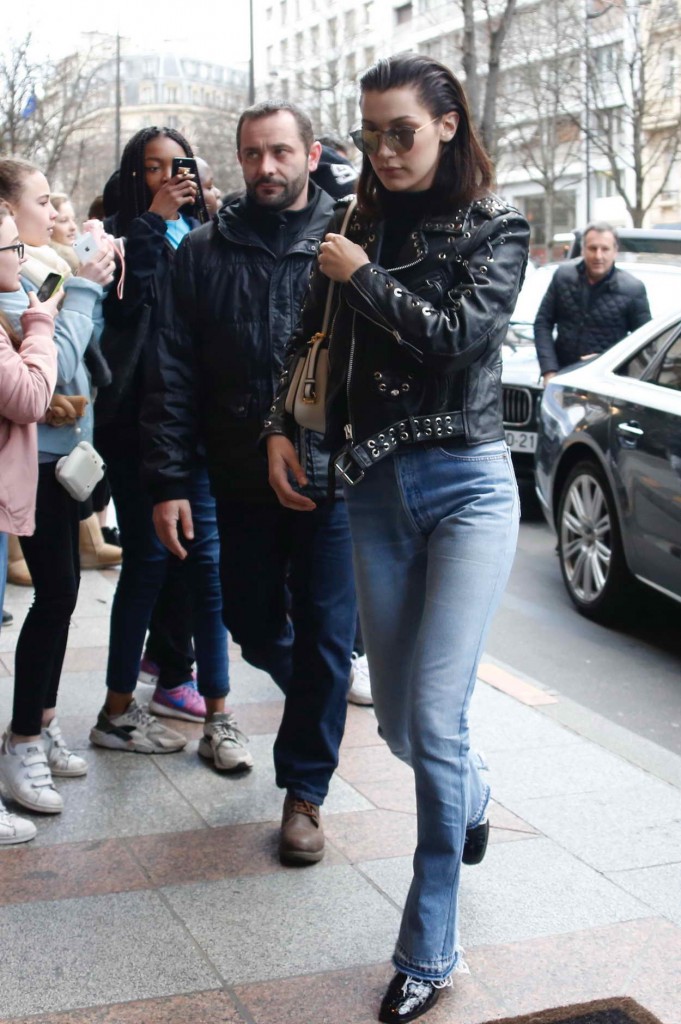 Bella Hadid Outside Her Hotel in Paris 03/09/2016-5