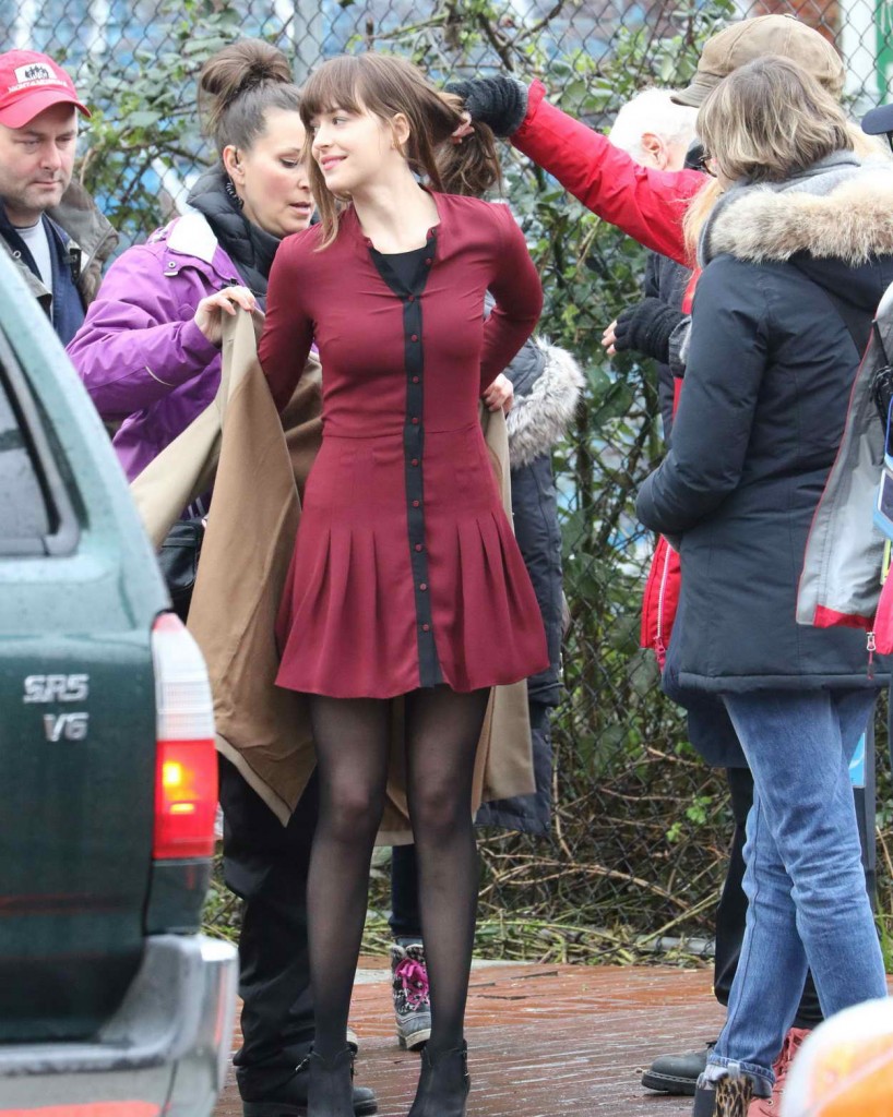 Dakota Johnson on the Set of Fifty Shades Darker in Vancouver 03/02/2016-3