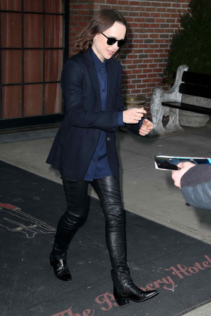 Ellen Page Leaving Her Hotel in New York City 03/08/2016-2