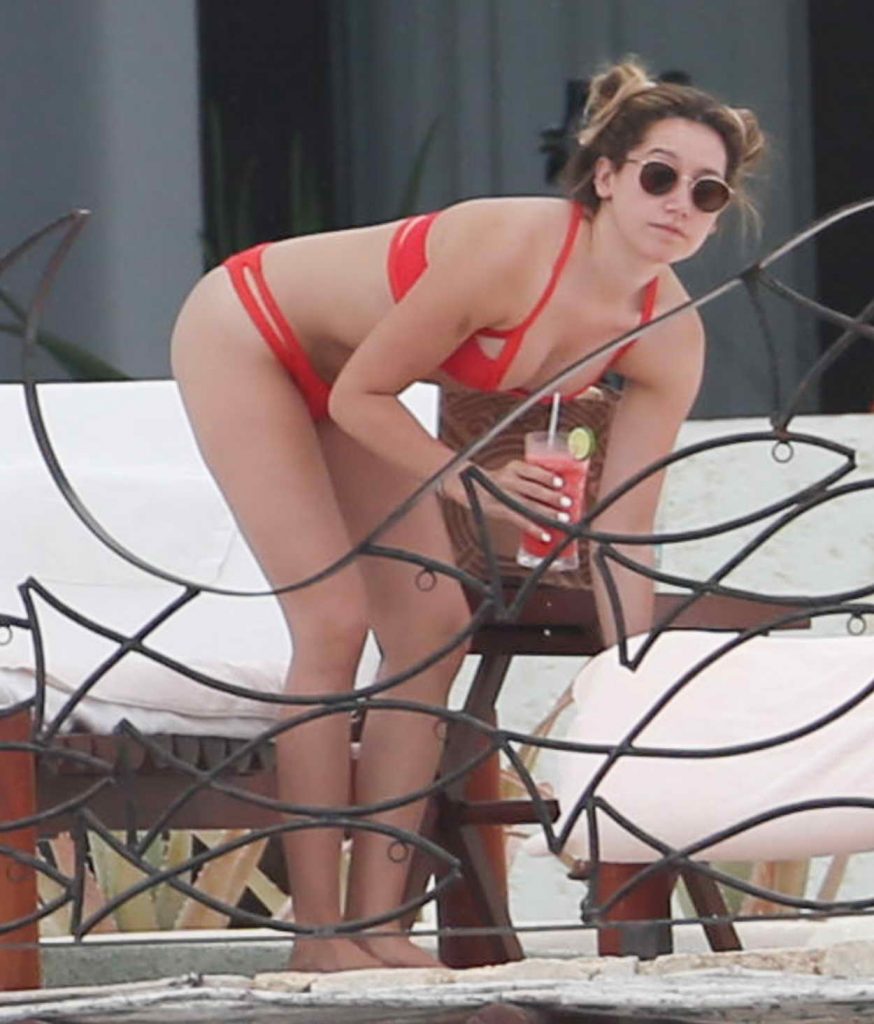 Ashley Tisdale in a Red Bikini in Cabo San Lucas 04/22/2016-2