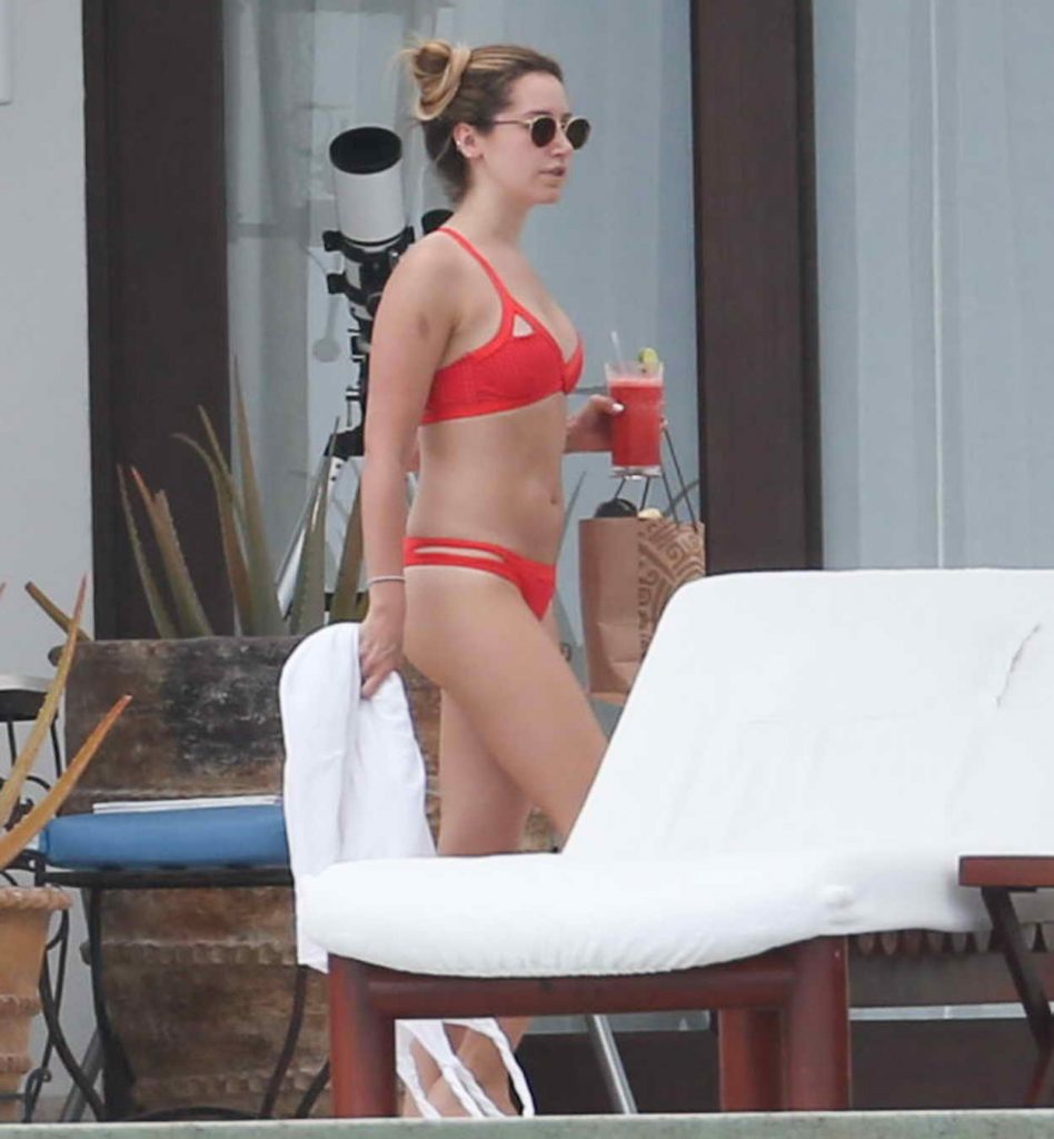 Ashley Tisdale in a Red Bikini in Cabo San Lucas 04/22/2016-3