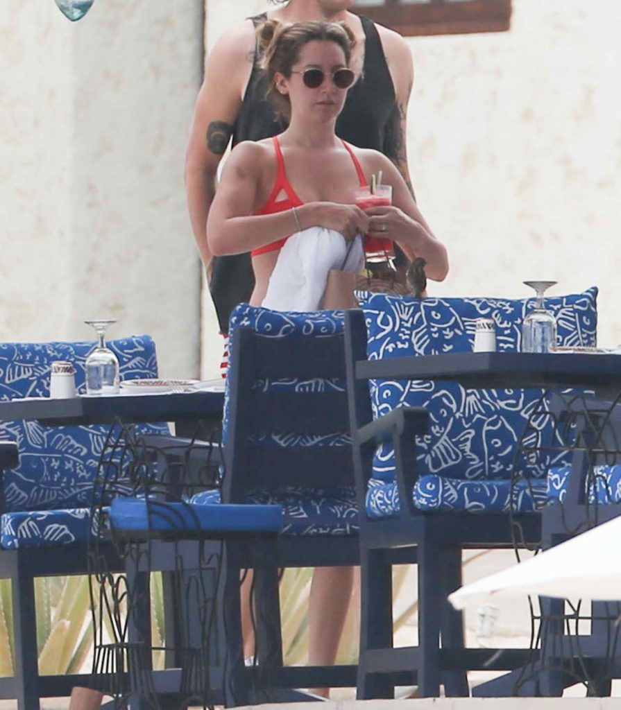 Ashley Tisdale in a Red Bikini in Cabo San Lucas 04/22/2016-5