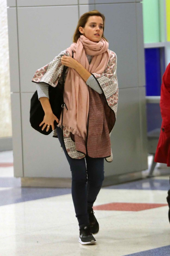 Emma Watson at JFK Airport in New York City 04/03/2016-2
