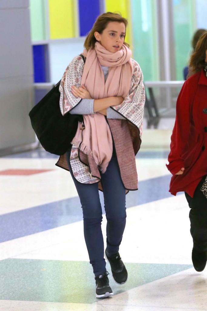Emma Watson at JFK Airport in New York City 04/03/2016-3