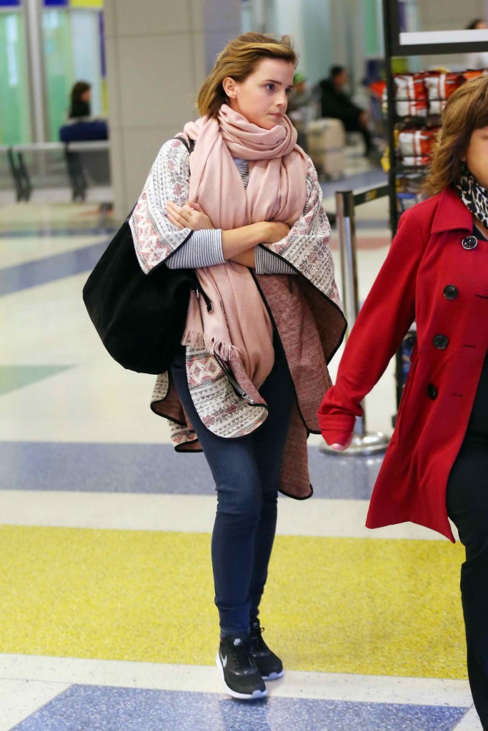 Emma Watson at JFK Airport in New York City 04/03/2016-4