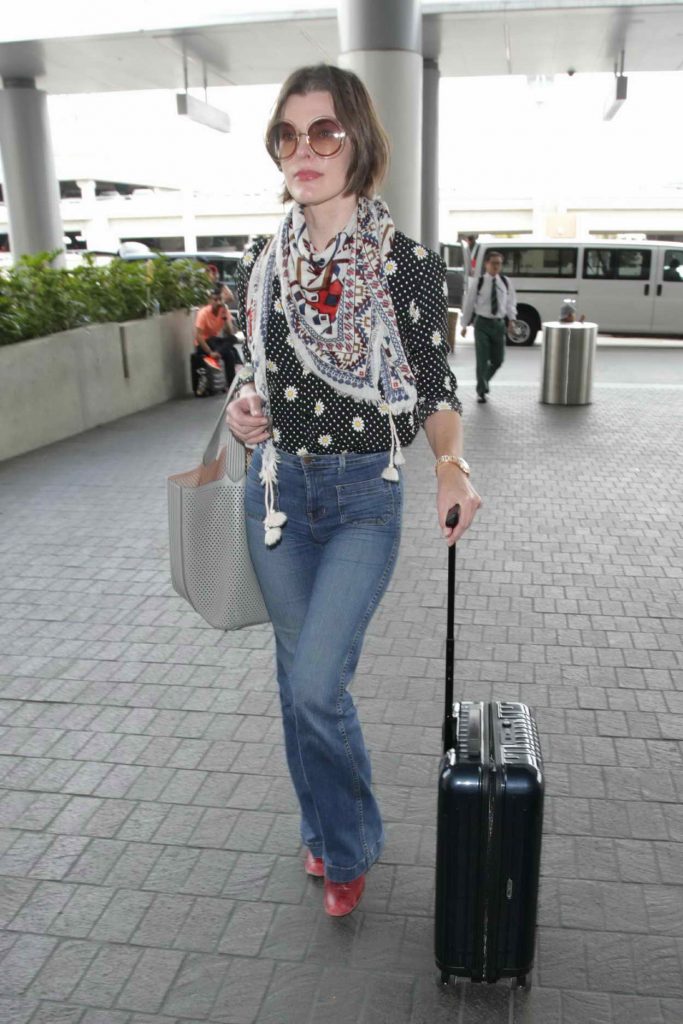 Milla Jovovich Was Seen at LAX Airport in LA 05/14/2016-2