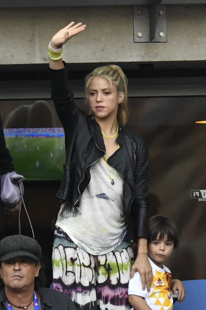 Shakira at the Spain Vs Italy Football Match in Paris 06/27/2016-1