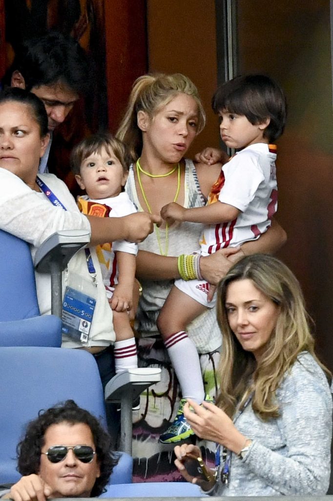 Shakira at the Spain Vs Italy Football Match in Paris 06/27/2016-4