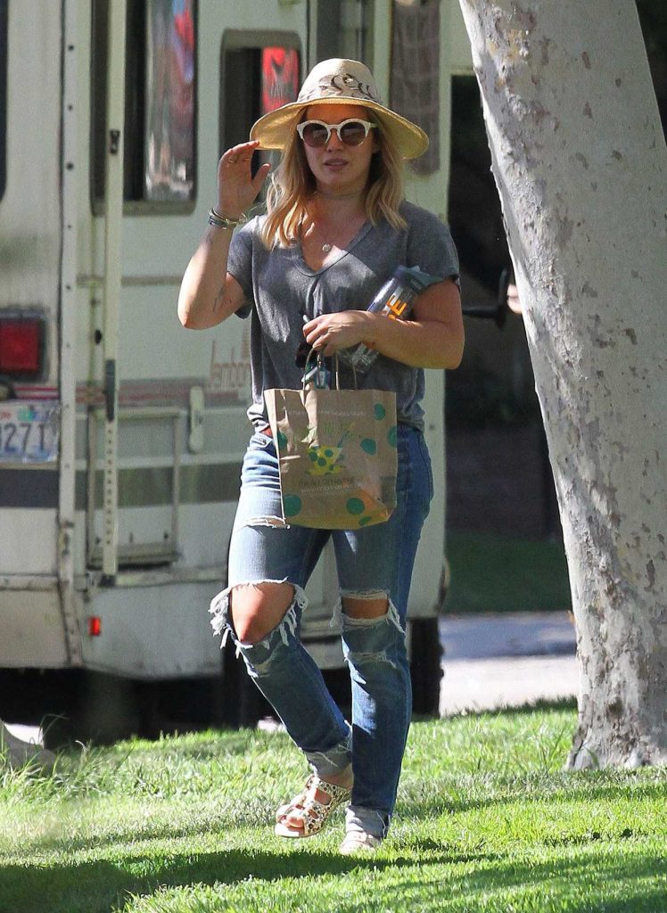 Hilary Duff Was Seen at a Park in New York 07/25/2016-2