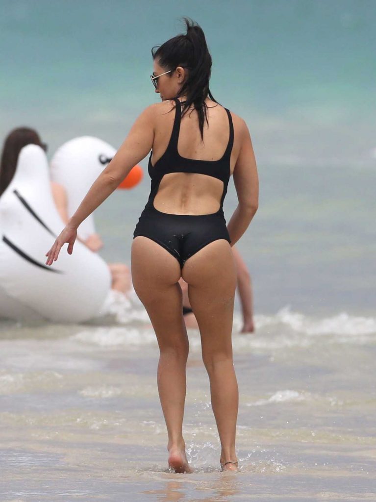 Kourtney Kardashian Wearing a Swimsuit at the Beach in Miami 07/02/2016-1