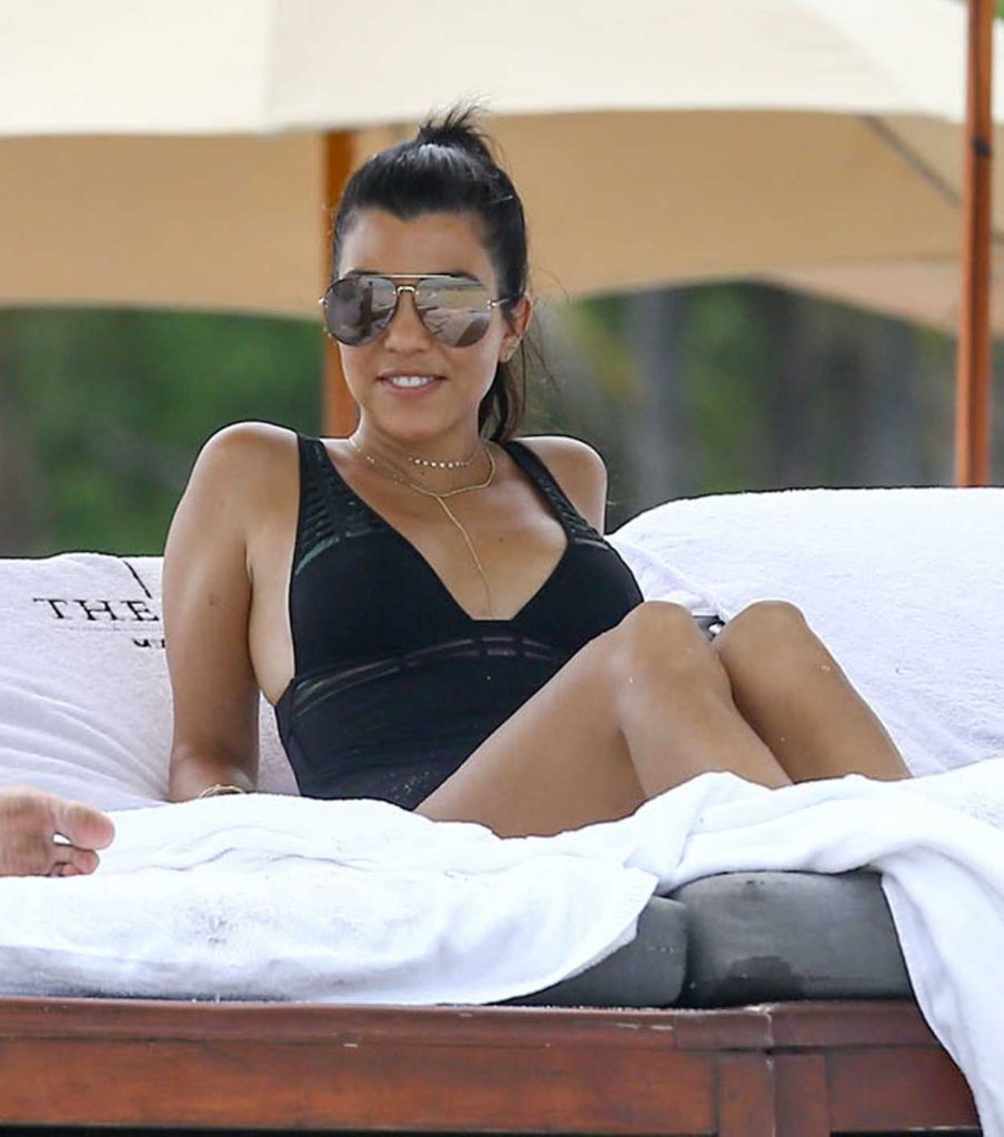 Kourtney Kardashian Wearing a Swimsuit at the Beach in Miami 07/02/2016-5