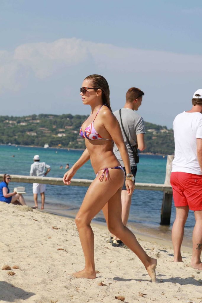 Sylvie Meis Wearing a Bikini at the Beach in St Tropez 07/05/2016-5