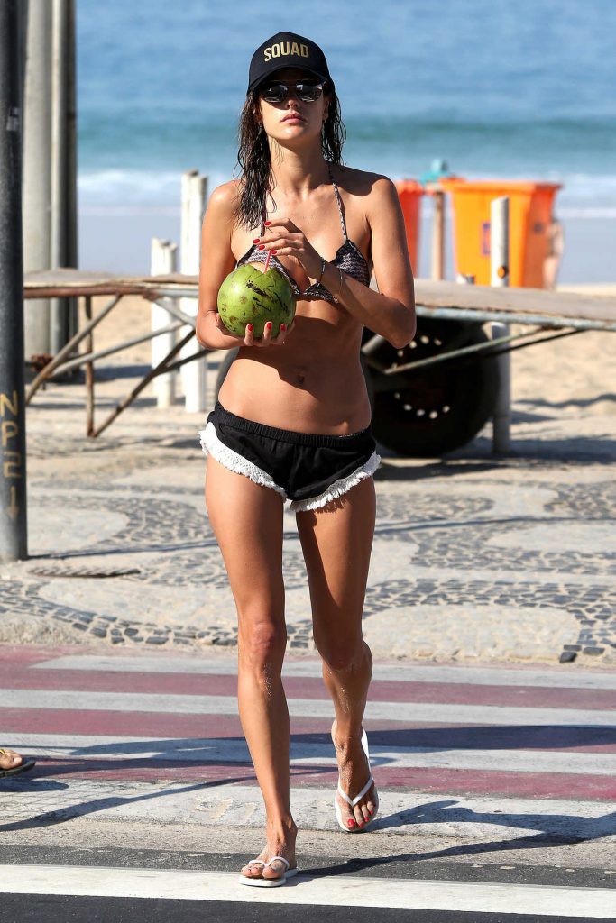 Alessandra Ambrosio in Bikini on Ipanema Beach in Rio de Janeiro 08/02/2016-5