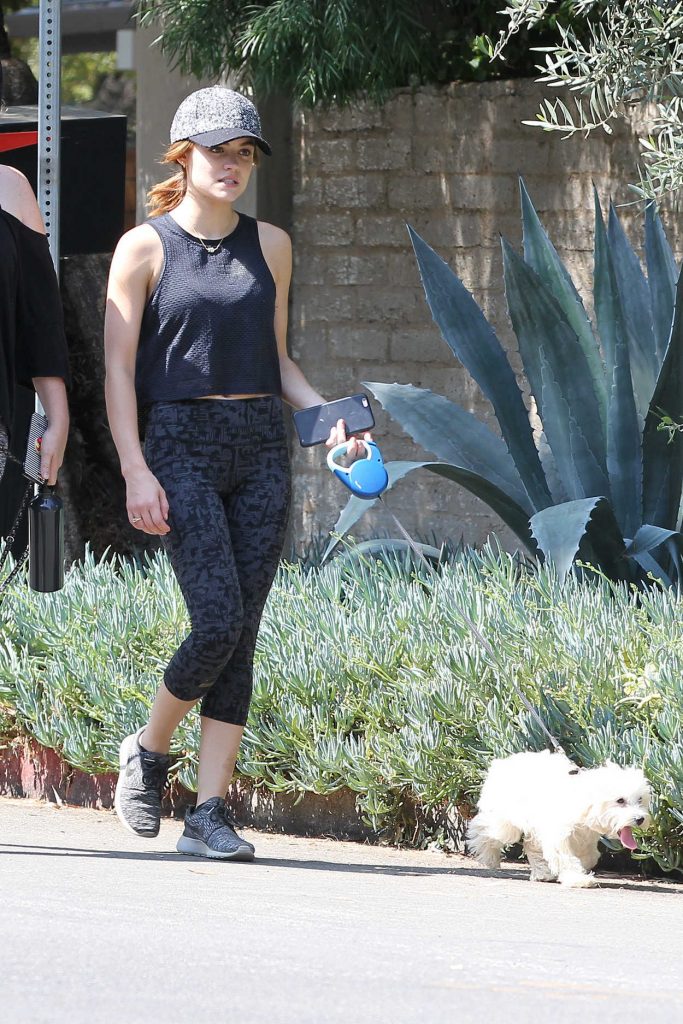 Lucy Hale Walks Her Dog in Los Angeles 08/20/2016-3