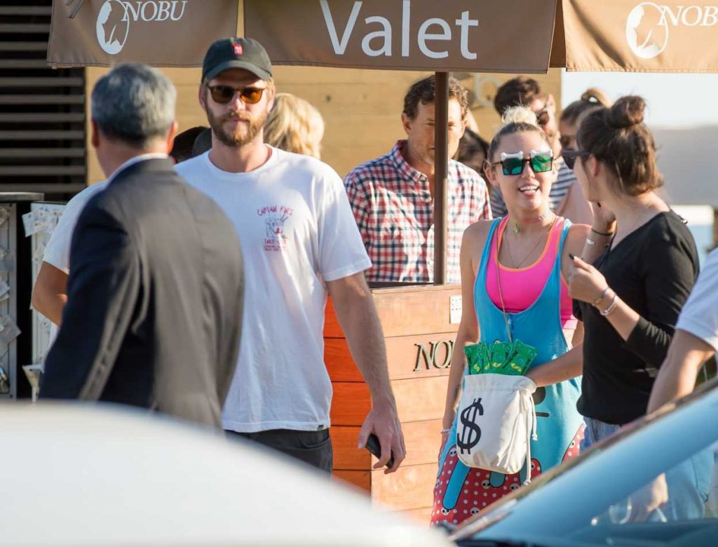 Miley Cyrus Was Seen Out at a Nobu Restaurant With Liam Hemsworth 08/21/2016-4