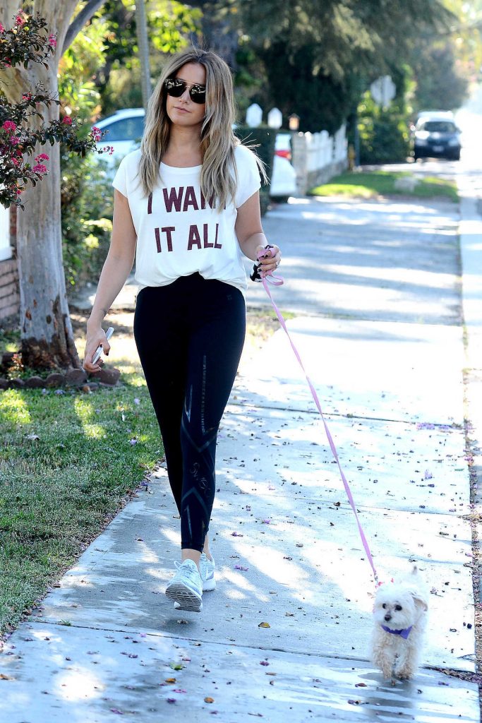 Ashley Tisdale With Her Dog Maui Was Seen Out in Los Angeles 09/08/2016-2