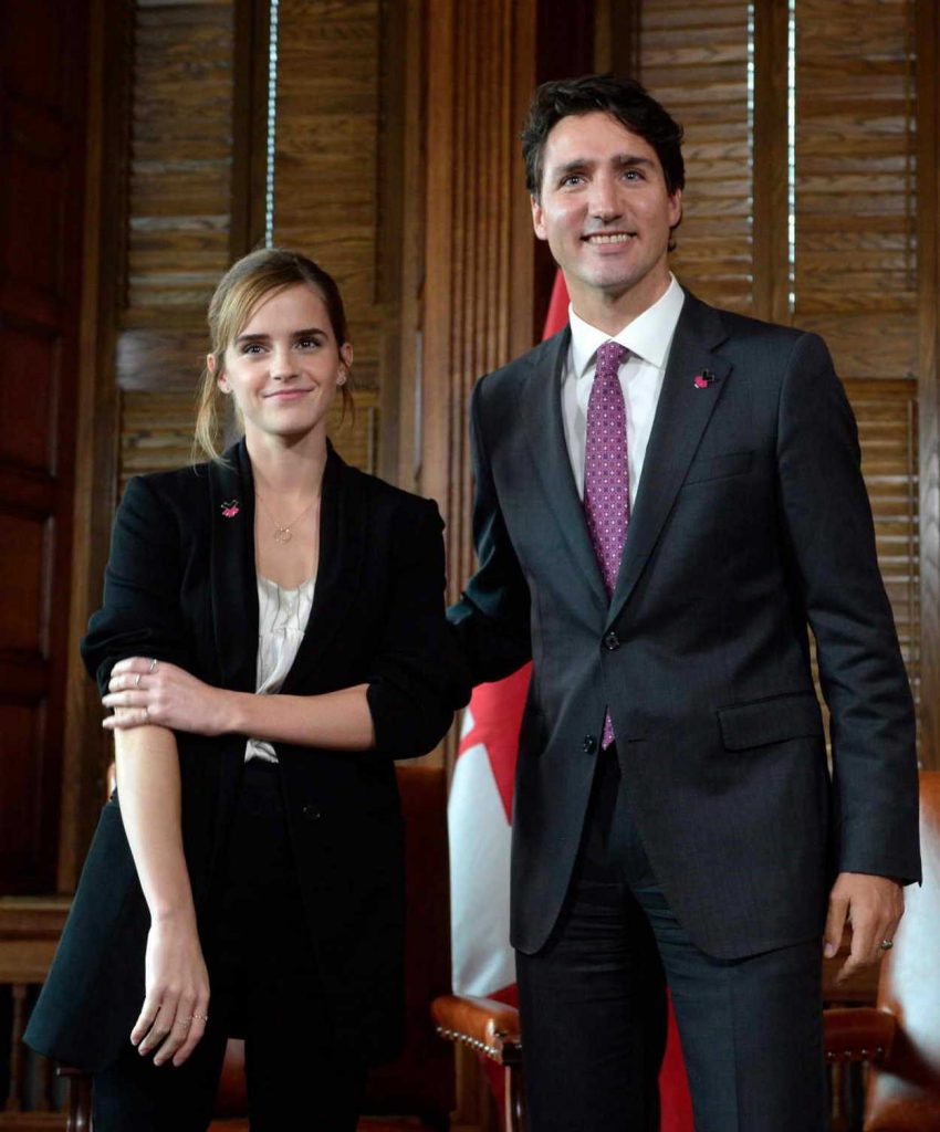Emma Watson at the Meeting With Prime Minister of Canada Justin Trudeau for Her He For She Campaign in Ottawa 09/28/2016-1