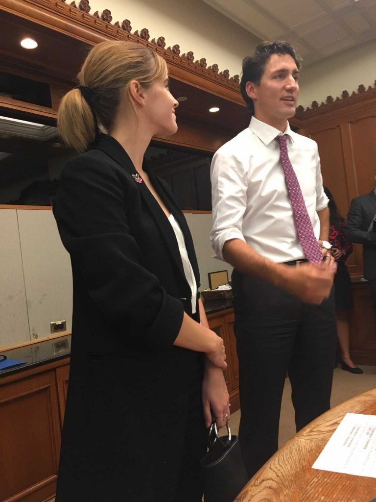 Emma Watson at the Meeting With Prime Minister of Canada Justin Trudeau for Her He For She Campaign in Ottawa 09/28/2016-3