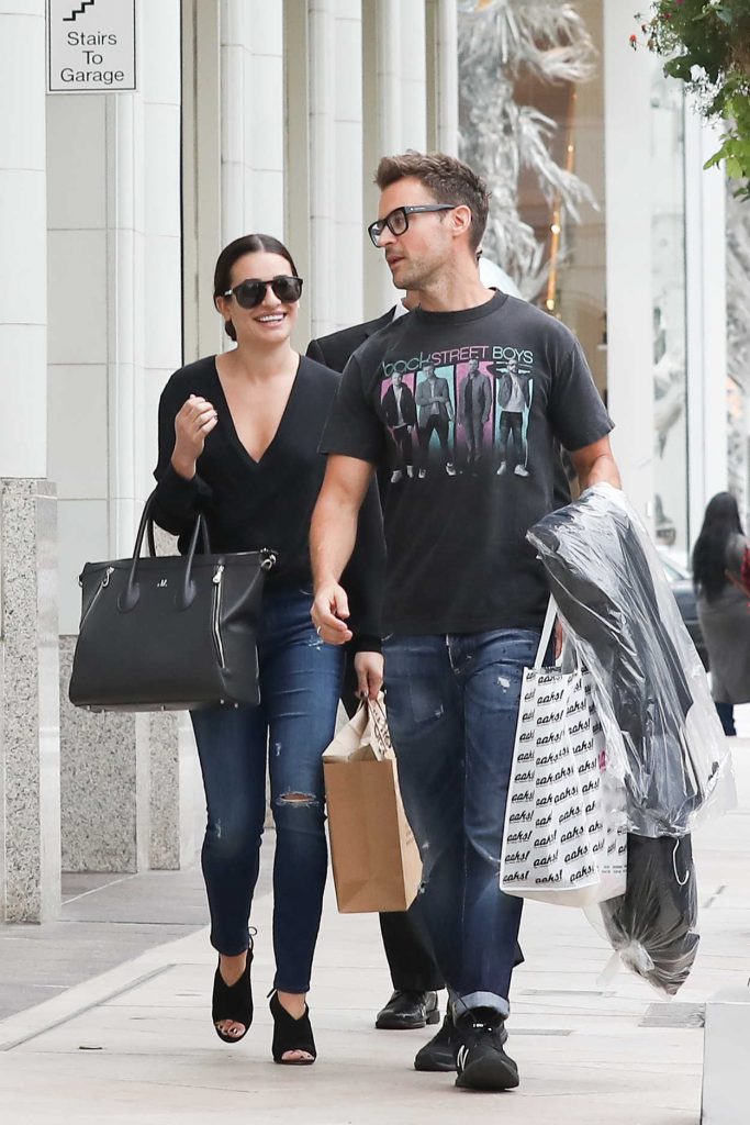 Lea Michele Goes on a Shopping Spree in Beverly Hills With Robert Buckley 10/27/2016-3