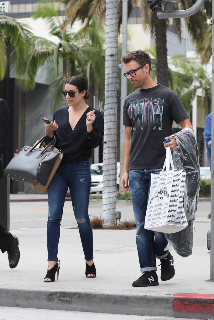 Lea Michele Goes on a Shopping Spree in Beverly Hills With Robert Buckley 10/27/2016-5