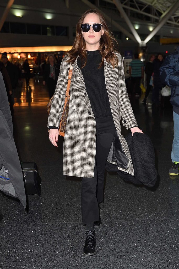 Dakota Johnson at JFK Airport in New York City 01/29/2017-4