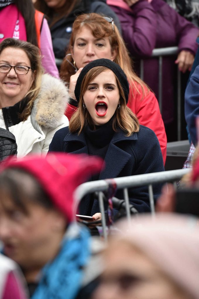 Emma Watson at the Women's March on Washington 01/21/2017-1