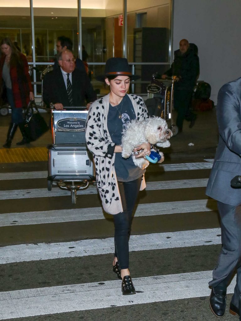 Lucy Hale at LAX Airport in Los Angeles 01/01/2017-4