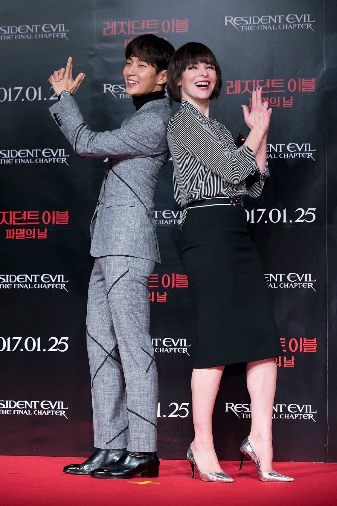 Milla Jovovich at the Resident Evil: The Final Chapter Press Conference in Seoul 01/13/2017-2
