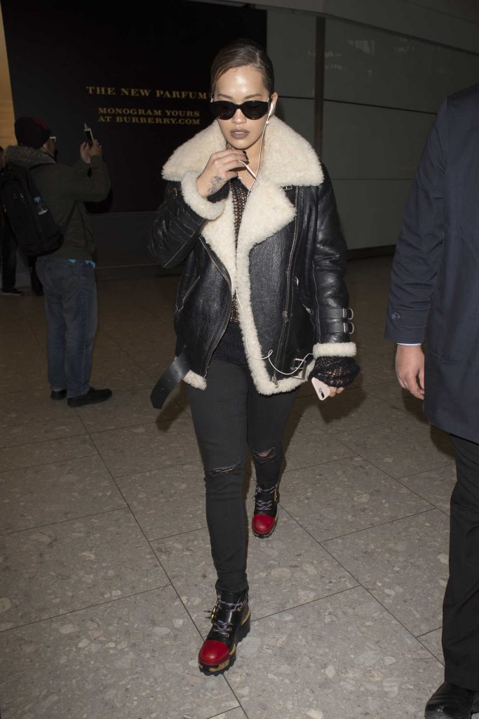 Rita Ora Arrives at Heathrow Airport in London 01/21/2017-4