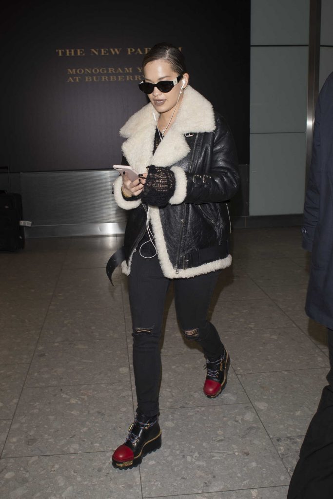 Rita Ora Arrives at Heathrow Airport in London 01/21/2017-5