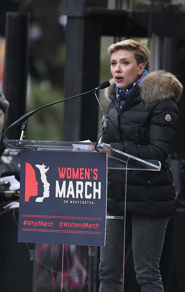 Scarlett Johansson at the Women's March in Washington 01/21/2017-3