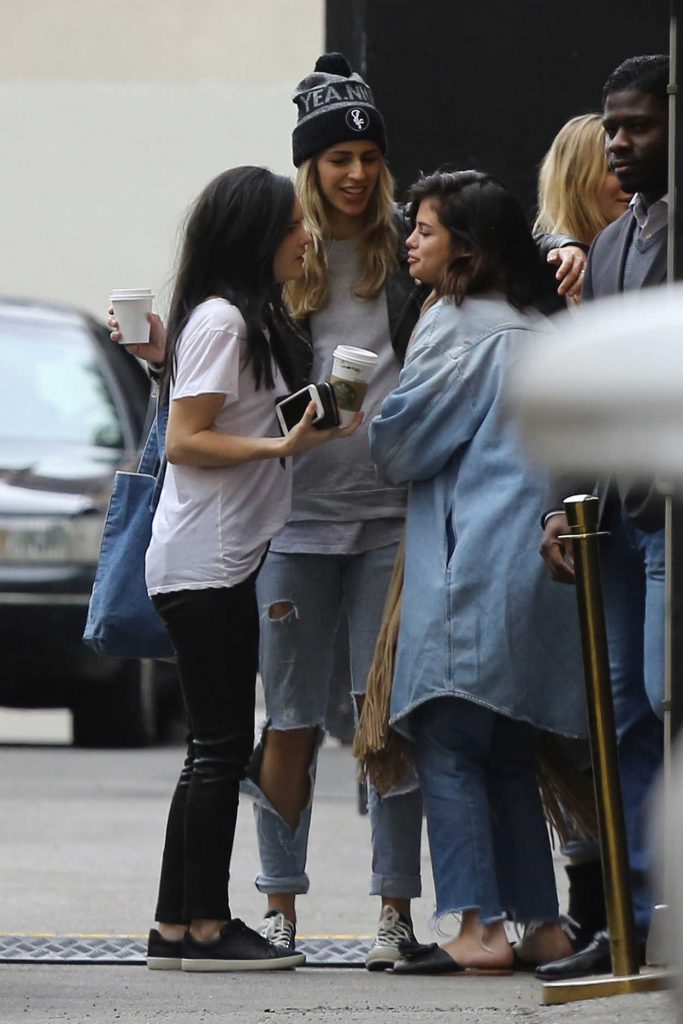 Selena Gomez Was Seen With Friends Outside of Church in West Hollywood 01/16/2017-4