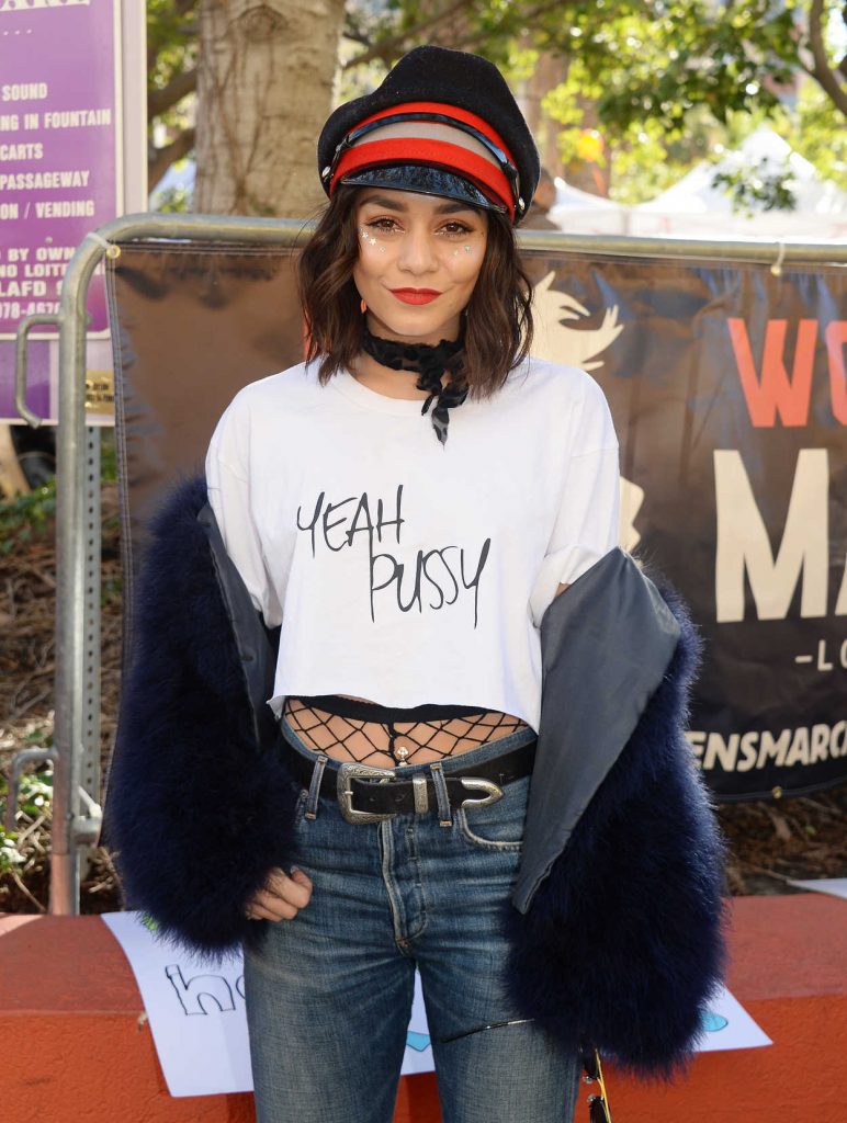 Vanessa Hudgens at the Women's March in Los Angeles 01/21/2017-2