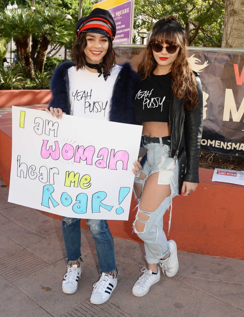Vanessa Hudgens at the Women's March in Los Angeles 01/21/2017-4