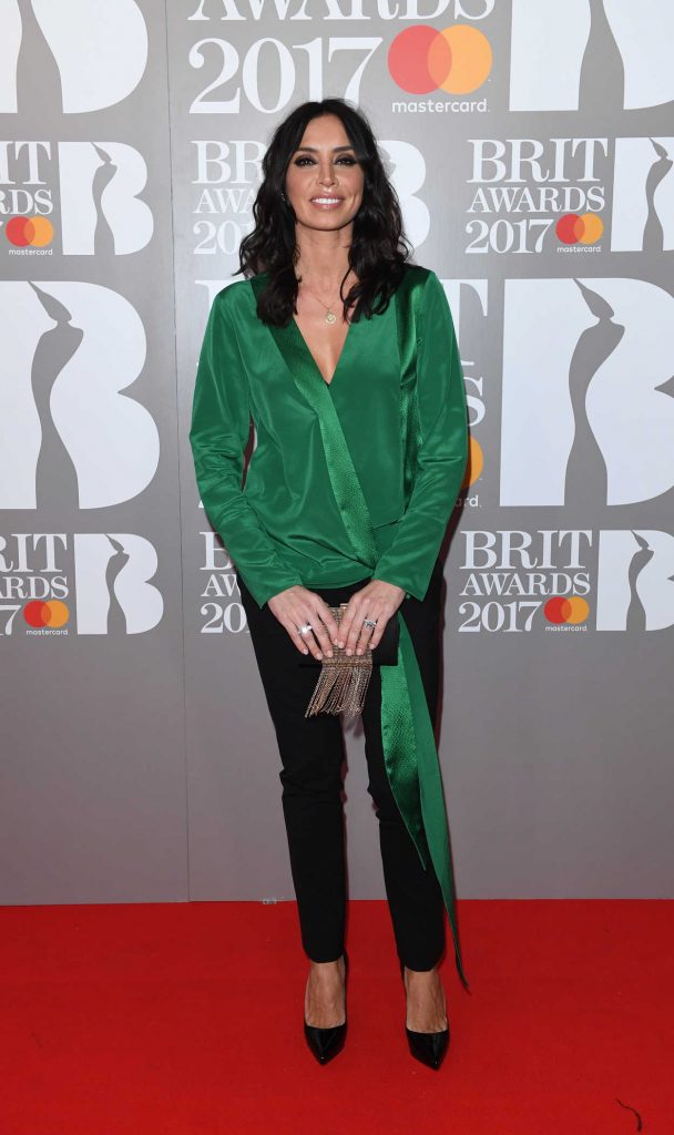 Christine Bleakley at the Brit Awards at O2 Arena in London 02/22/2017-2