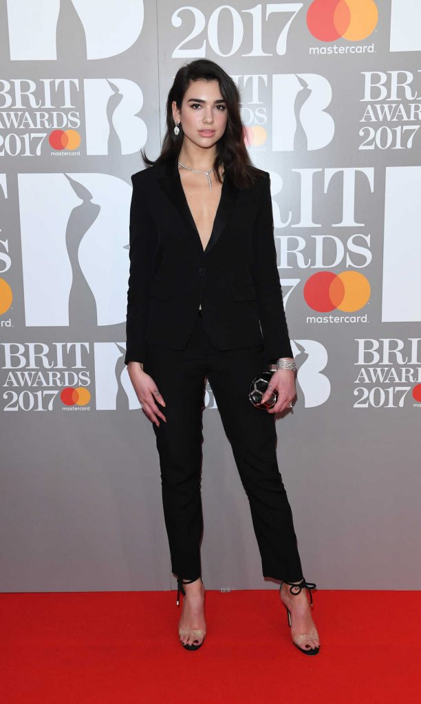 Dua Lipa at the Brit Awards at O2 Arena in London 02/22/2017-2