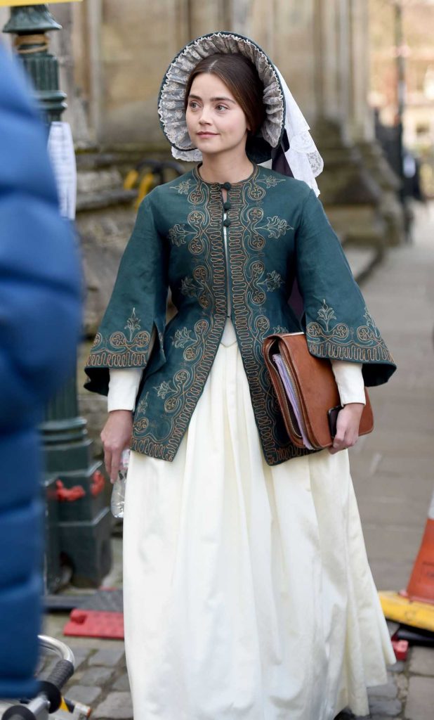 Jenna Coleman on the Set of Victoria in East Yorkshire 02/24/2017-2